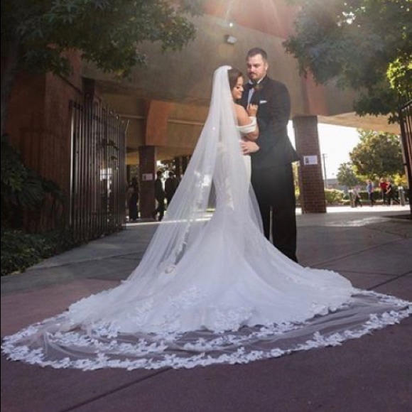 Custom Cathedral Extra Length Bridal Wedding Veil - Picture 1 of 8